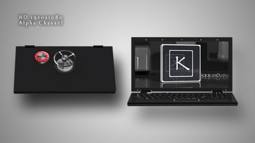 Modern Laptop Opening 3D Logo Reveal Animation