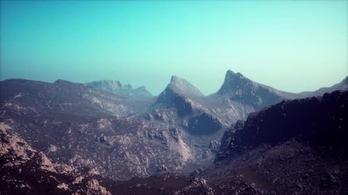 Panoramic 3D Mountain Landscape Flyover Animation
