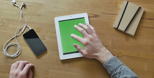 Tablet With Green Screen