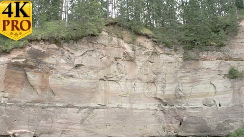 The Bald Part of the Limestone Mountain Rock