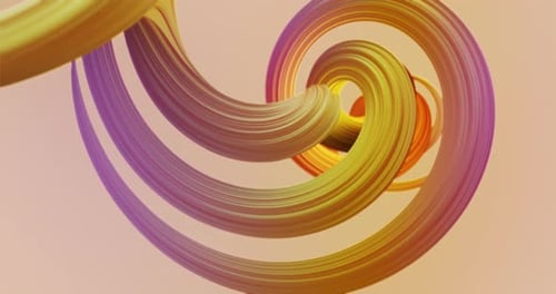 Abstract Flowing Colorful Ribbons Background Animation