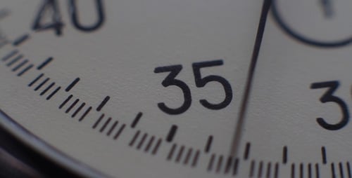 Stopwatch Ticking, Measuring Time in Close Up