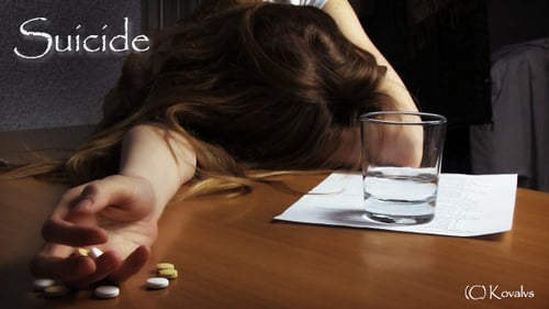 Woman Suicide Concept