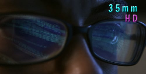 Computer Code In Programmer Eyeglasses