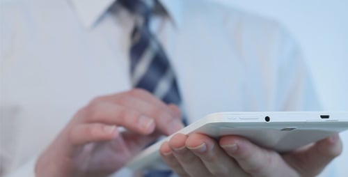 Office Worker Using Tablet