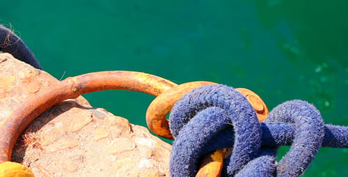 Seil zum Festmachen von Yachten