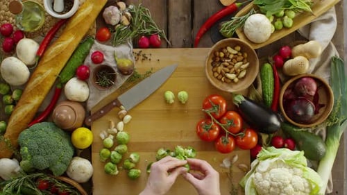 Peeling Off Brussels Sprout