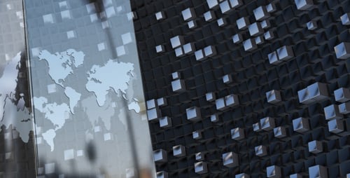 Glass Map Abstract Motion Background