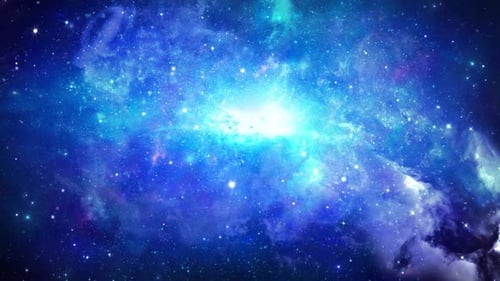 Vibrant Blue and Purple Galaxy Nebula Space Background Loop