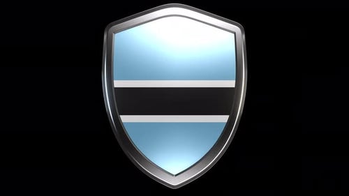 Botswana-Emblem-Übergang mit Alpha-Kanal - 4K-Auflösung