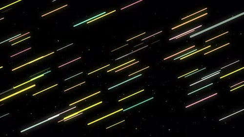 Abstract Neon Glowing Lines Moving Fast Animation Loop