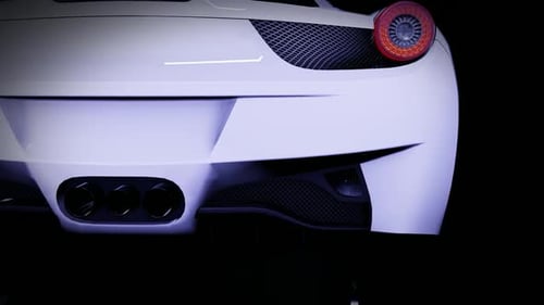 Luxury Sports Cars Reveal on Reflective Surface