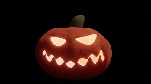 Spooky 3D Jack-o'-Lantern Reveal Animation