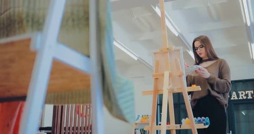 Workplace in an Art Studio