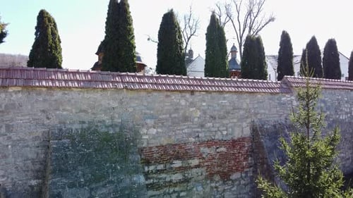 Krehiv Monastery Aerial View Drone, Ukraine