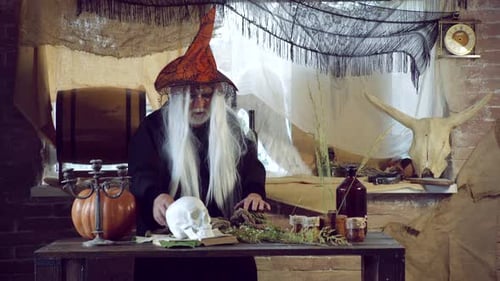 Mystical Halloween Curse Spell. Magic and Witchcraft with Spell and Incantation. Witchery Mysticism
