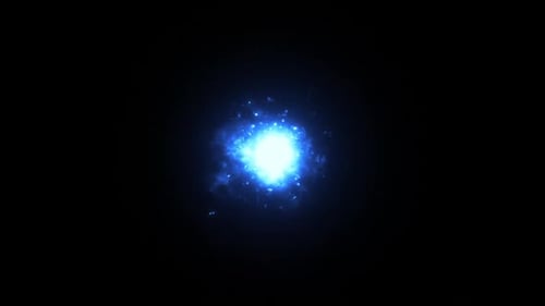 Pulsating Blue Energy Sphere Effect Animation