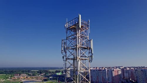 Telecommunication Tower of 4G and 5G Cellular