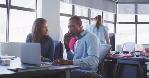 Business people working in modern office