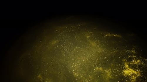 Golden Sand or Dust Creating Abstract Cloud Formations