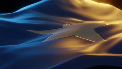 Realistic Waving Flag Animation with Dynamic Light and Fabric Texture