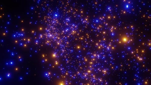 4K Blau-Orange Licht-Partikel