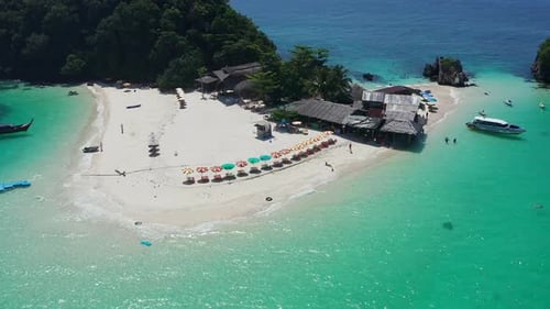 Aerial View of Koh Khai Nok in Phuket Thailand