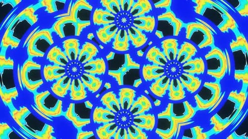 Floral Abstract Fantasy Endless Looped Animation