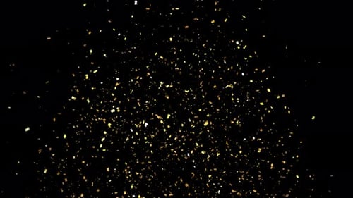 Gold Confetti Burst Celebration Element