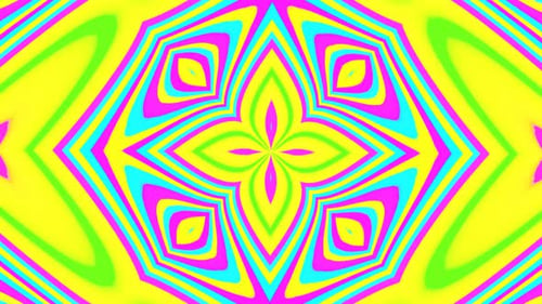 Kaleidoscope, mandala. 3d render music broadcast TV flashing, night club, music video vj pattern