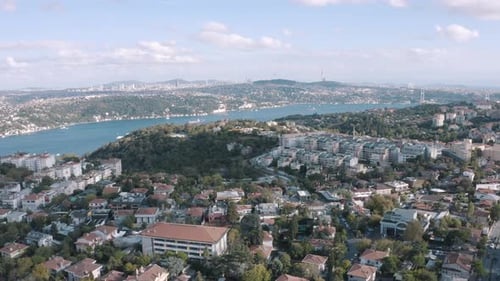 Bosphorus And City Aerial View