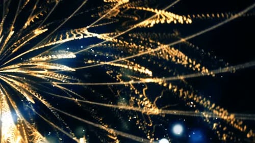 Abstract Golden Particle Light Rays Dynamic Background Loop