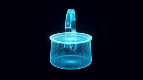 Kettle Hologram Rotating 4k