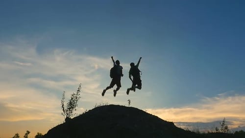Wanderer Happy Jump