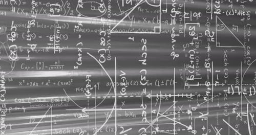 Animated Hand-Drawn Math Equations Science Education Background
