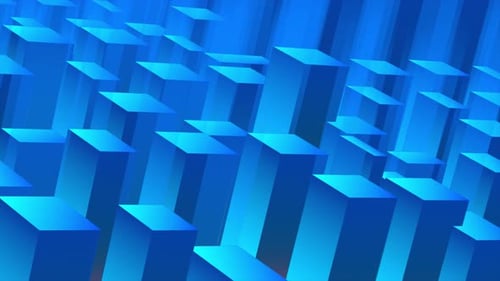 Dynamic Blue Geometric Blocks Animated Background Loop