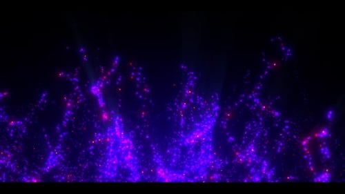 Abstract Flowing Purple Particles Widescreen Looping Background