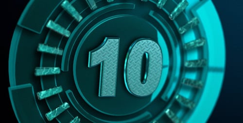 Futuristic Tech Countdown Timer with Animated Circle UI