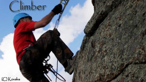 Climber On The Cliff