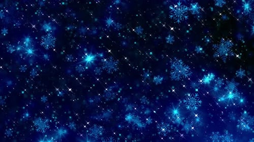 Copos de nieve azules 4k