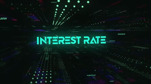Futuristic Digital Interest Rate Text Reveal