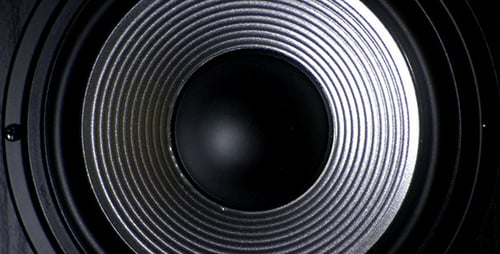 Macro Shot of a Speaker Moving