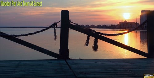 Wooden Pier And Town