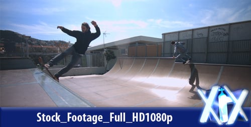 Skateboarders In Action