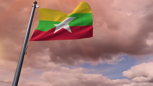 Flagge Myanmars 4K