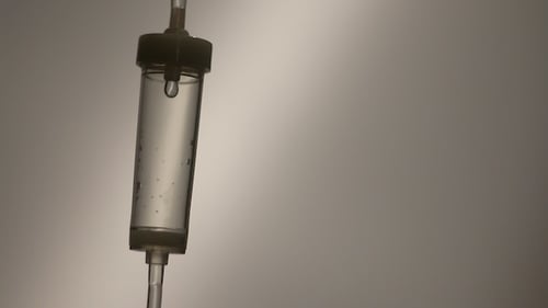 Medical IV Drip Close Up