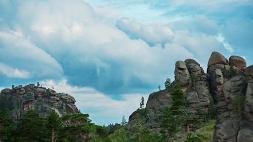 Mountain Landscape with Clouds