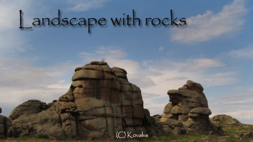 Wild Landscape With Rock And Clouds