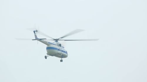 Helicopter Flying in the Sky