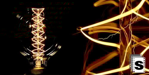 Glowing Filament of Intricate Light Bulb